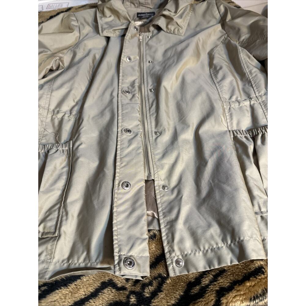Dennis Basso Women's Tan Spring Jacket Lightly Lined Size XL Nylon/Polyester